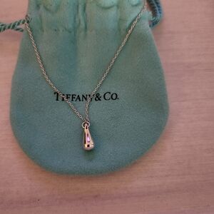 Tiffany & Co. Sterling Silver Elsa Peretti Teardrop Necklace